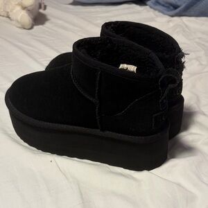UGG Black Platform Winter Boots